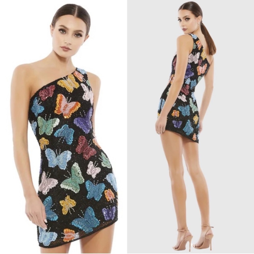 NWT Mac Duggal Butterfly Beaded Dress 4